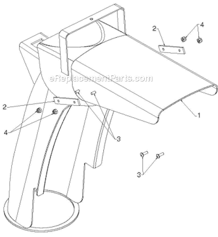 Control Panel Discharge Chute Diagram and Parts List for ST268EP ST 268EP 96191003804 - 2012-07 Husqvarna Snow Blower
