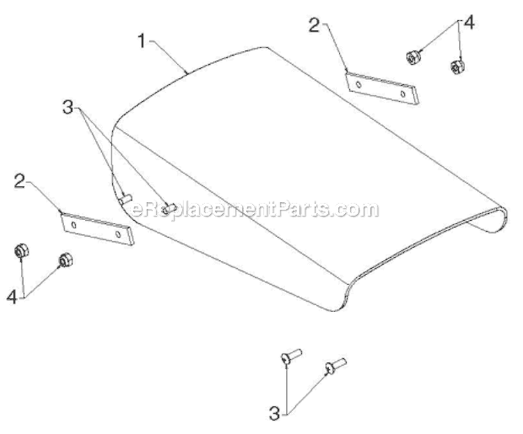 Control Panel Discharge Chute Diagram and Parts List for ST268EP ST 268EP 96191003804 - 2012-07 Husqvarna Snow Blower