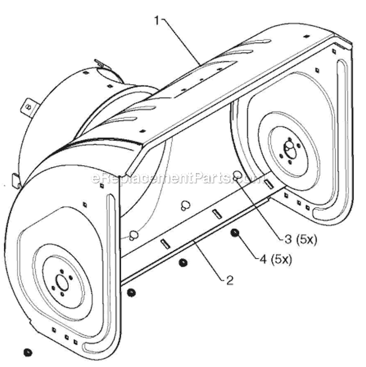 Auger Housing Impeller Diagram and Parts List for ST268EP ST 268EP 96191003805 - 2012-06 Husqvarna Snow Blower