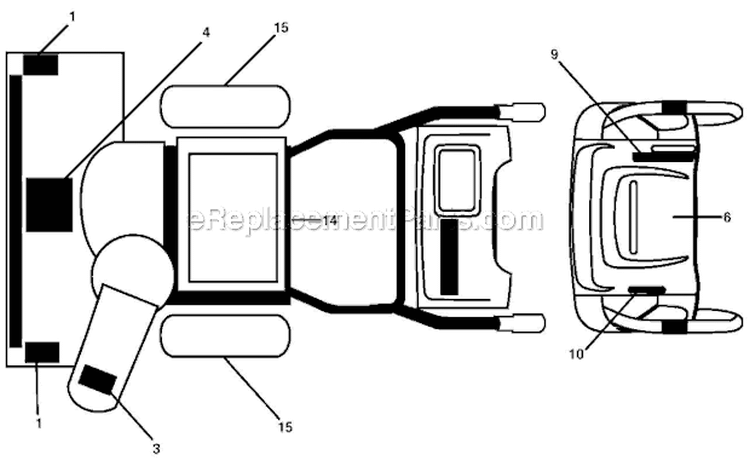 Decals Diagram and Parts List for ST276EP ST 276EP 96191003902 - 2011-05 Husqvarna Snow Blower