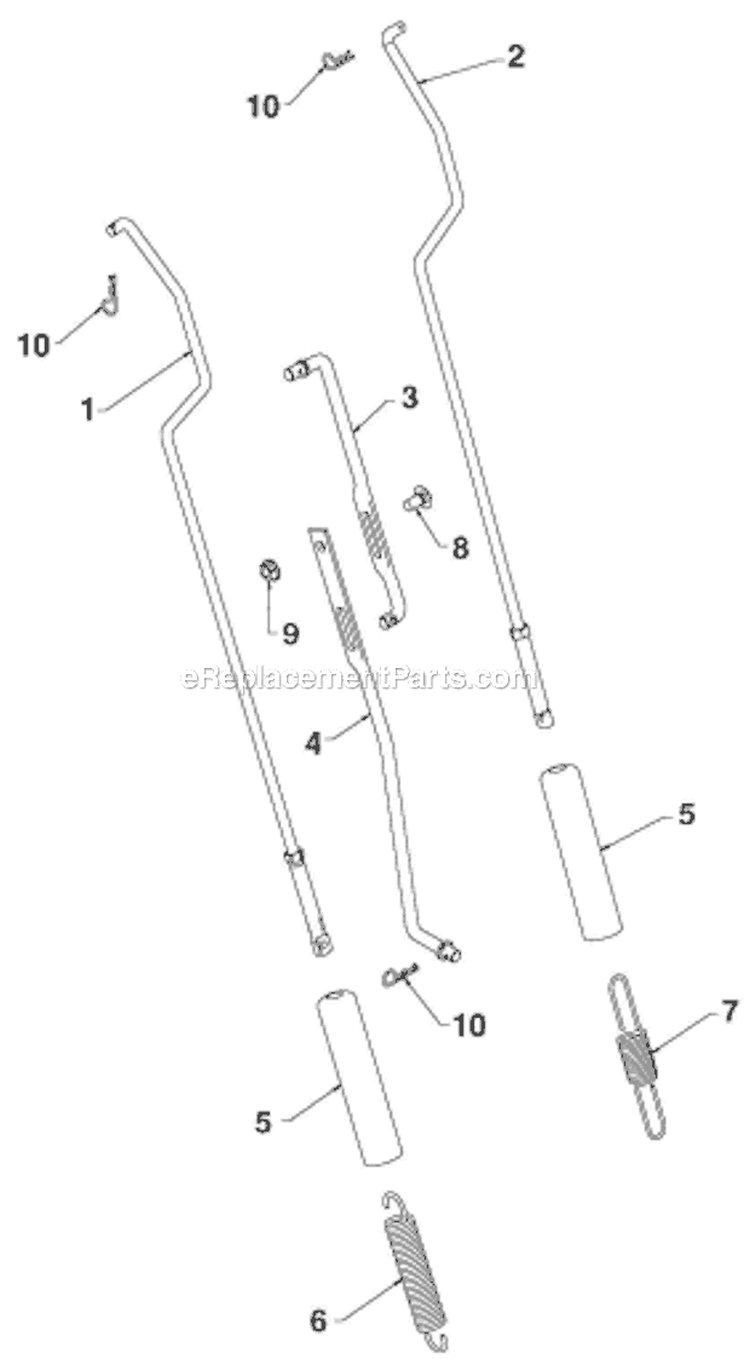 Handle Diagram and Parts List for ST276EP ST 276EP 96191003902 - 2011-05 Husqvarna Snow Blower