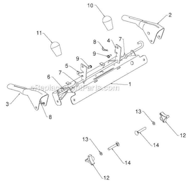 Handle Diagram and Parts List for ST276EP ST 276EP 96191003902 - 2011-05 Husqvarna Snow Blower