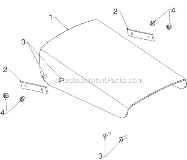 Control Panel Discharge Chute Diagram and Parts List for ST276EP ST 276EP 96191003903 - 2011-07 Husqvarna Snow Blower