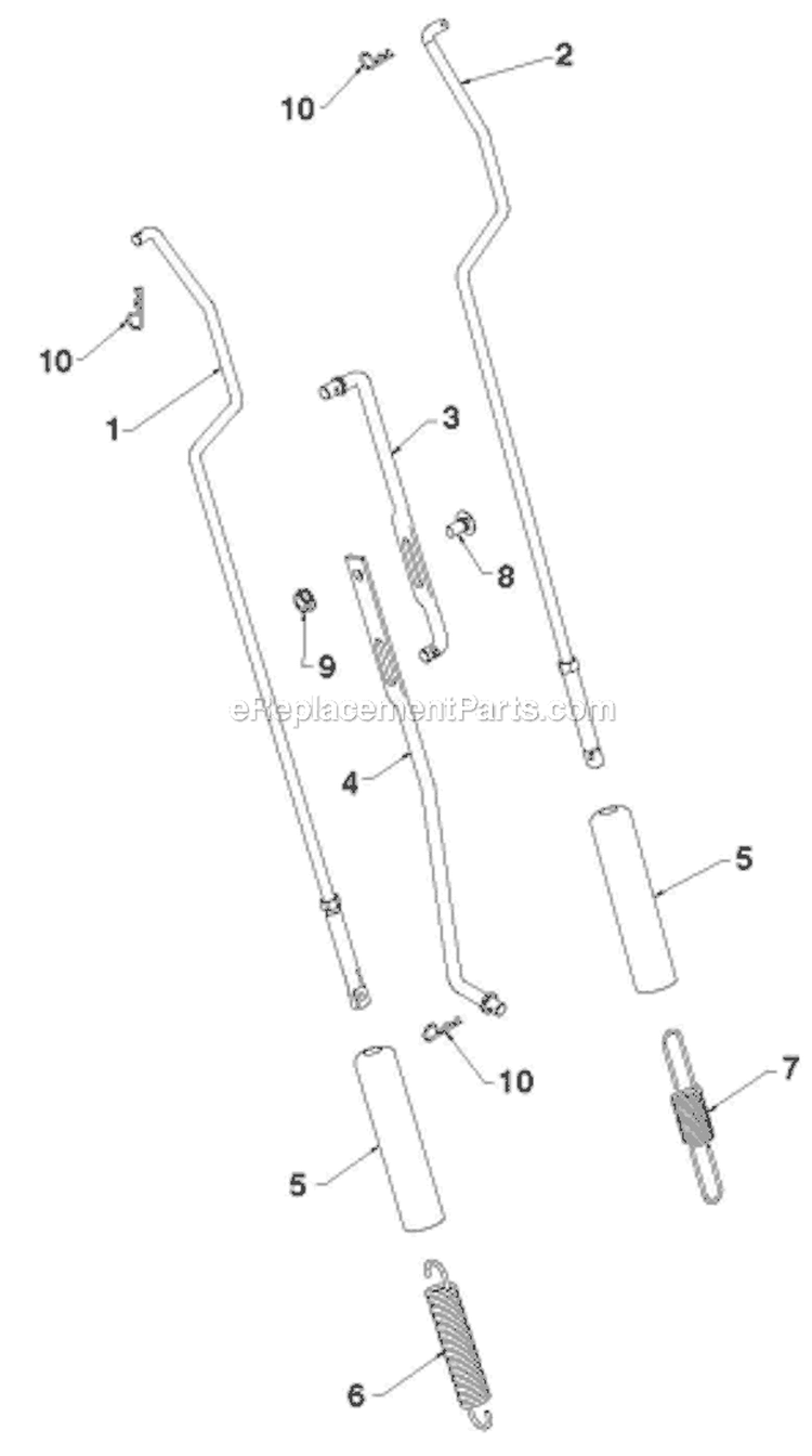 Handle Diagram and Parts List for ST276EP ST 276EP 96191003903 - 2011-07 Husqvarna Snow Blower