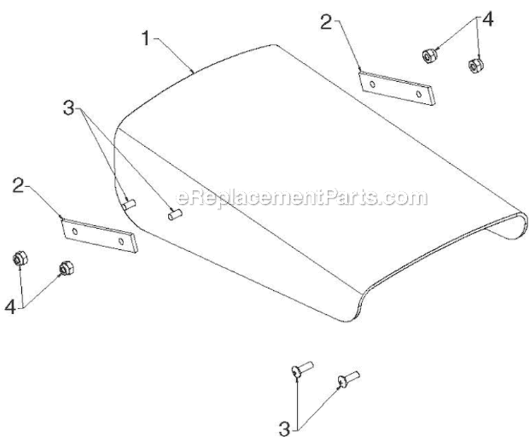 Control Panel Discharge Chute Diagram and Parts List for ST276EP ST 276EP 96191003904 - 2012-06 Husqvarna Snow Blower