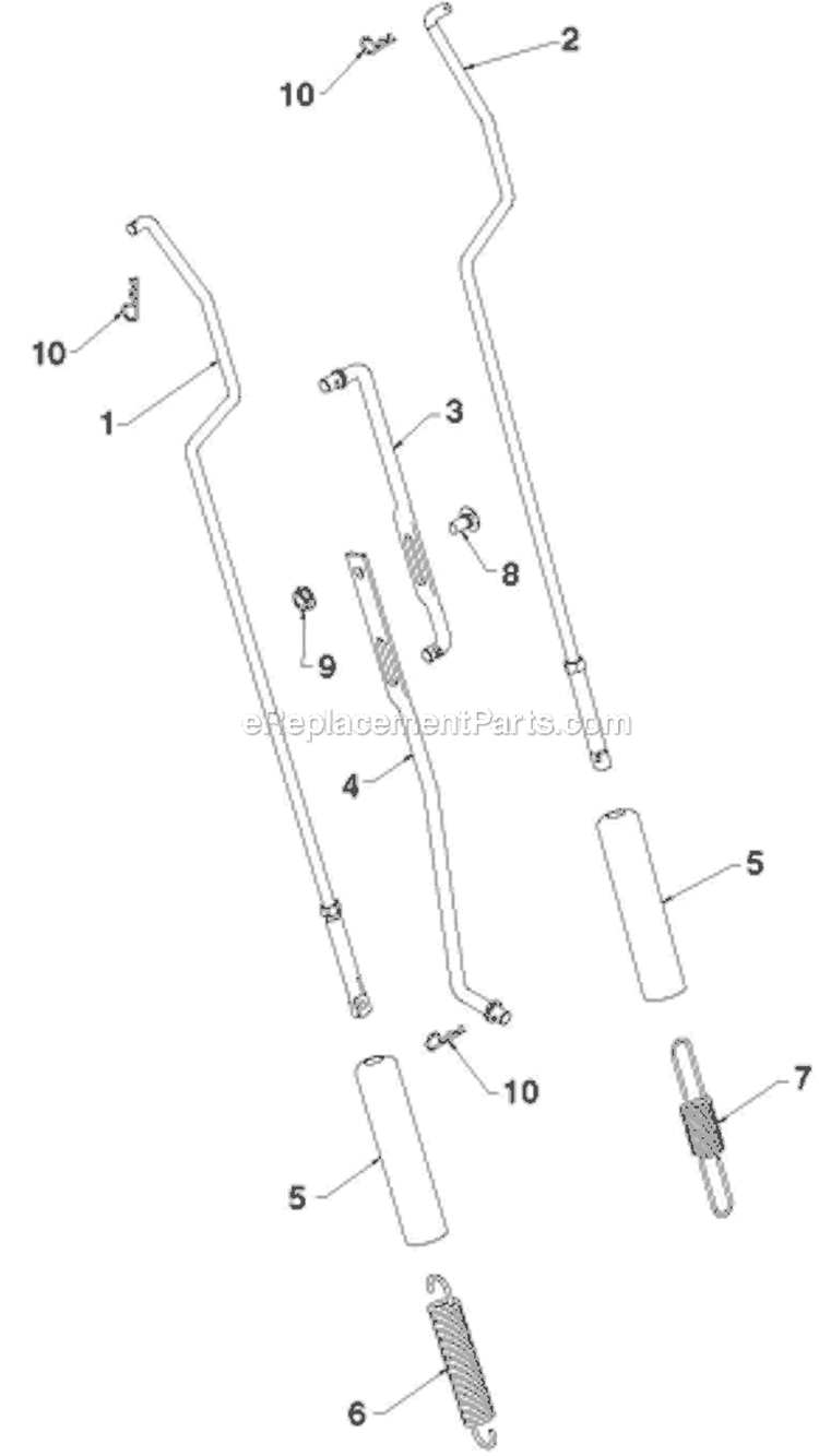 Handle Diagram and Parts List for ST276EP ST 276EP 96191003904 - 2012-06 Husqvarna Snow Blower