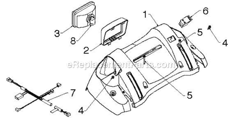 Handle Diagram and Parts List for ST276EP ST 276EP 96191003904 - 2012-06 Husqvarna Snow Blower
