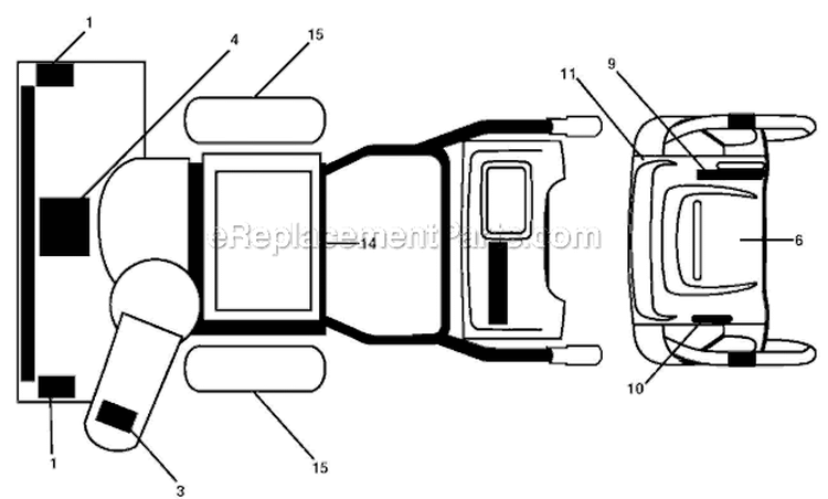 Decals Diagram and Parts List for ST276EP ST 276EP 96191003905 - 2012-05 Husqvarna Snow Blower