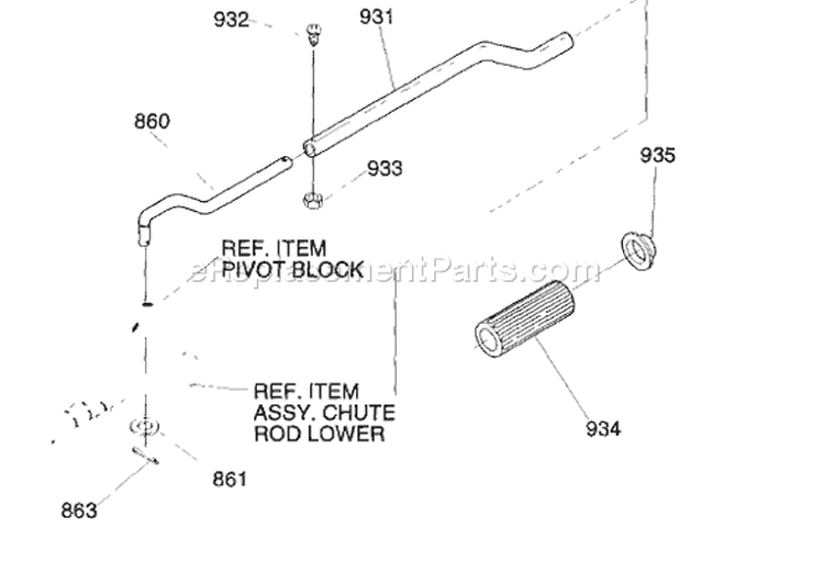 Page D Diagram and Parts List for ST521E ST 521 E 1997-10 Husqvarna Snow Blower