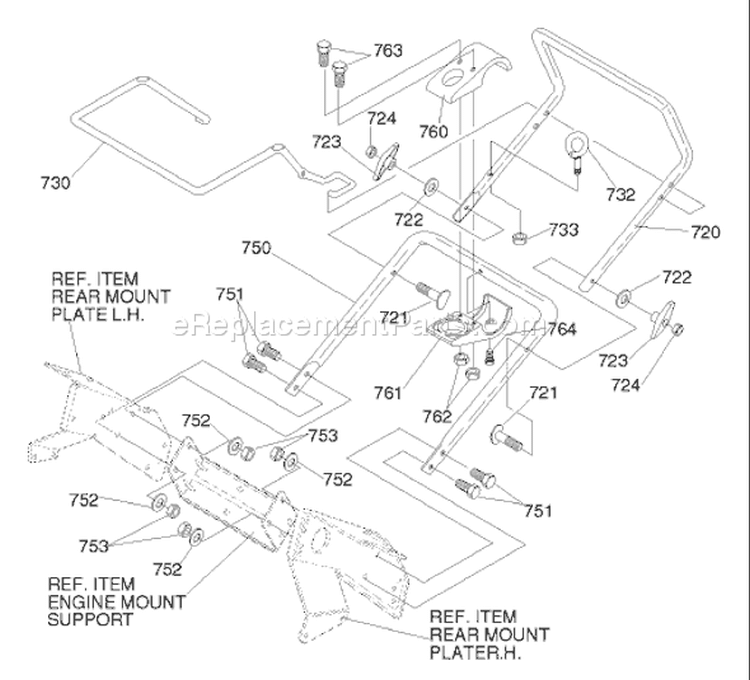Page H Diagram and Parts List for ST521M ST 521 M 1997-10 Husqvarna Snow Blower