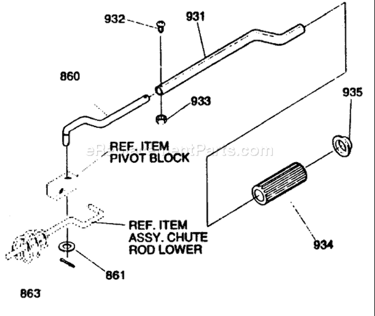 Page D Diagram and Parts List for ST521M ST 521 M 1998-01 Husqvarna Snow Blower