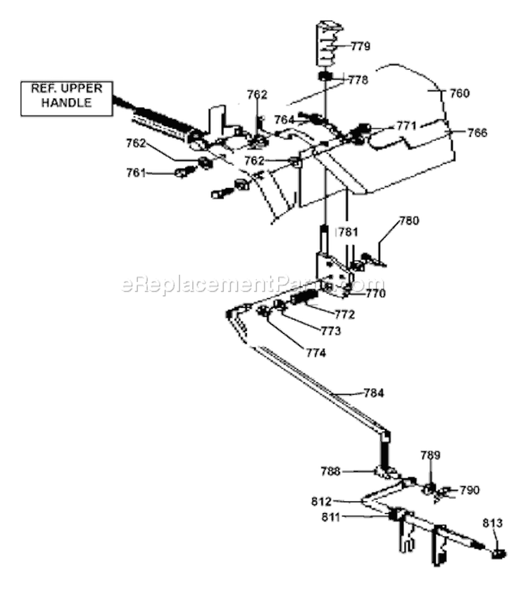 Page K Diagram and Parts List for ST824E ST 824 E 1998-02 Husqvarna Snow Blower