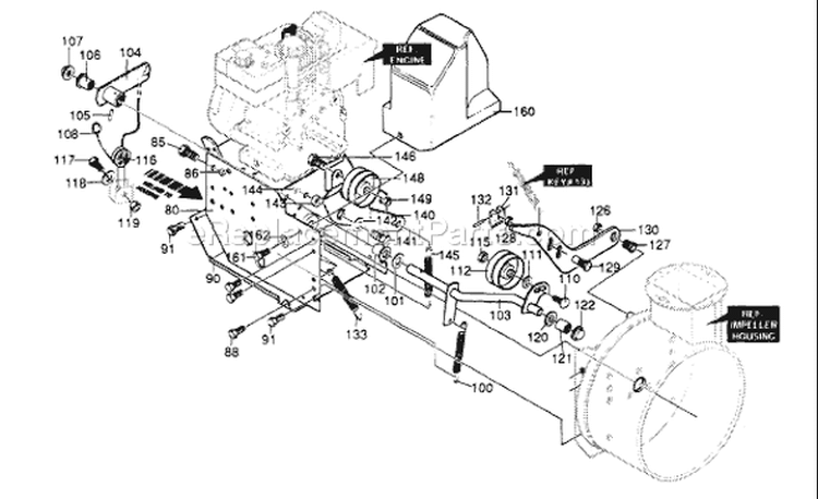 Page J Diagram and Parts List for ST826E ST 826 E 1995-01 Husqvarna Snow Blower