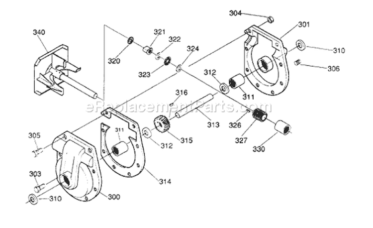 Page K Diagram and Parts List for ST826E ST 826 E 1995-01 Husqvarna Snow Blower