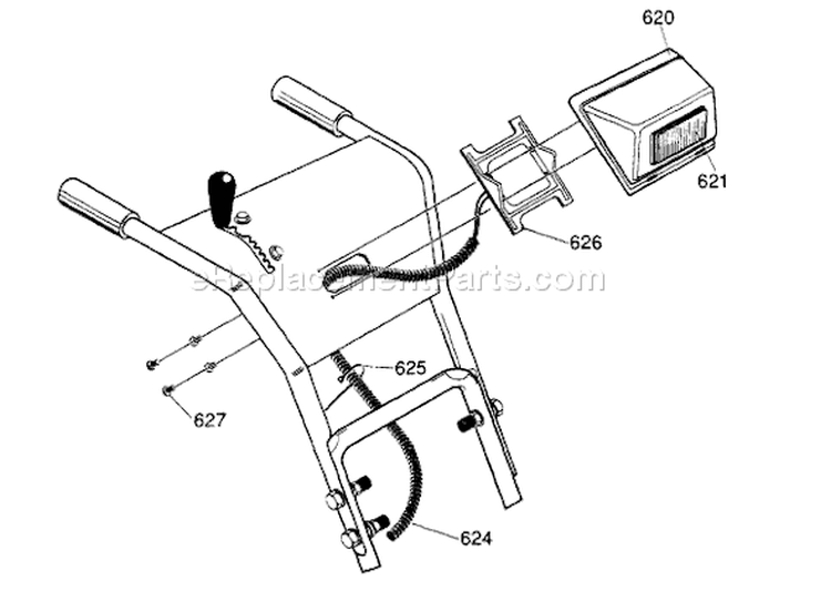Page M Diagram and Parts List for ST826E ST 826 E 1995-01 Husqvarna Snow Blower