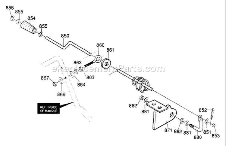 Page B Diagram and Parts List for ST826E ST 826 E 1995-01 Husqvarna Snow Blower