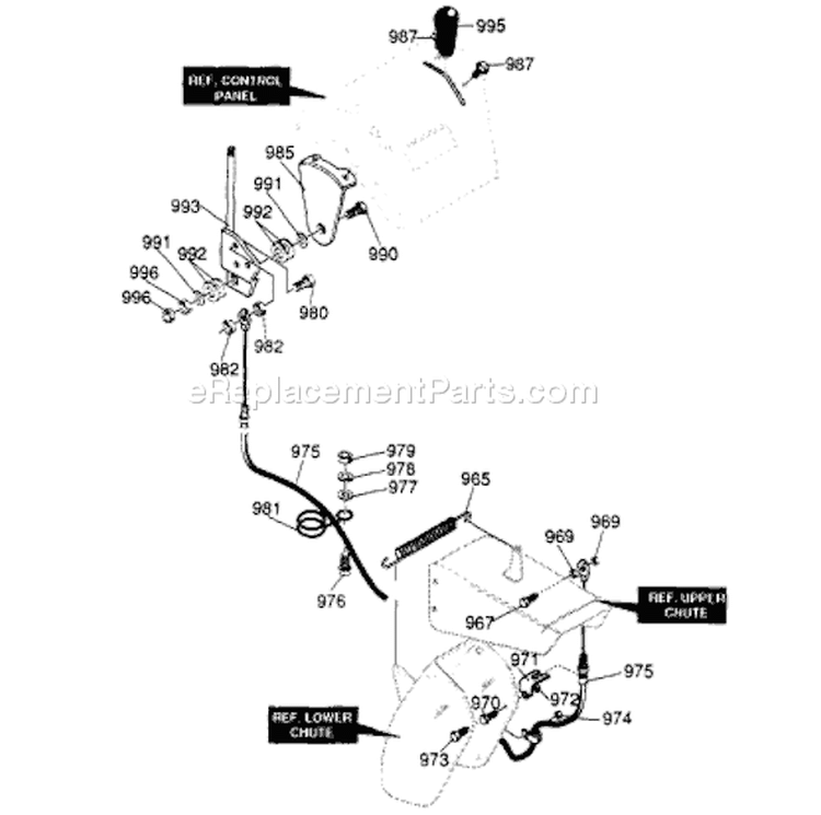 Page F Diagram and Parts List for ST826E ST 826 E 1995-01 Husqvarna Snow Blower