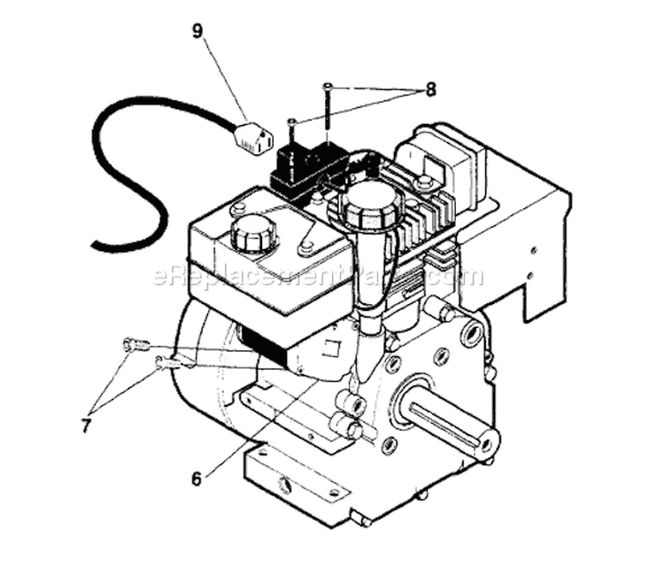 Page H Diagram and Parts List for ST826E ST 826 E 1995-01 Husqvarna Snow Blower