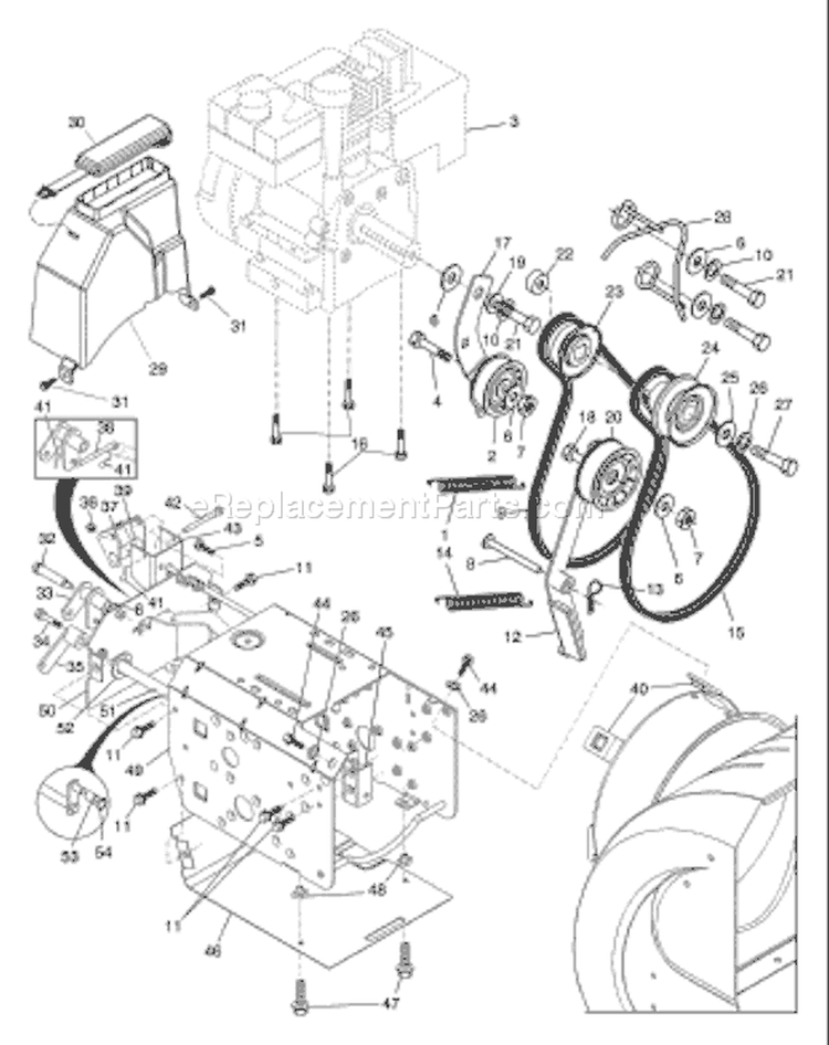 Page B Diagram and Parts List for ST9027 ST 9027 HU9027STB -954223074 -2003-08 Husqvarna Snow Blower