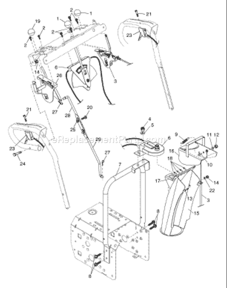 Page C Diagram and Parts List for ST9027 ST 9027 HU9027STB -954223074 -2003-08 Husqvarna Snow Blower