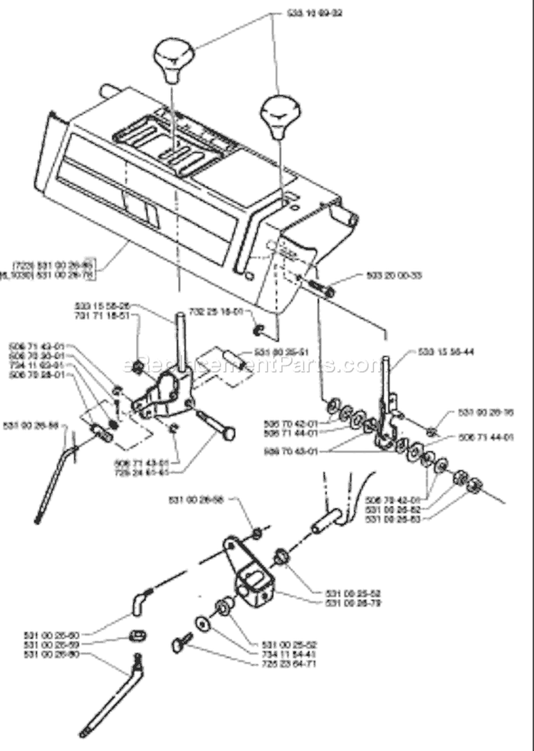 Page C Diagram and Parts List for ST926 ST 926 1996-12 Husqvarna Snow Blower
