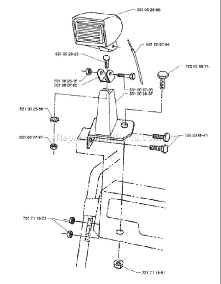 Page E Diagram and Parts List for ST926 ST 926 1996-12 Husqvarna Snow Blower