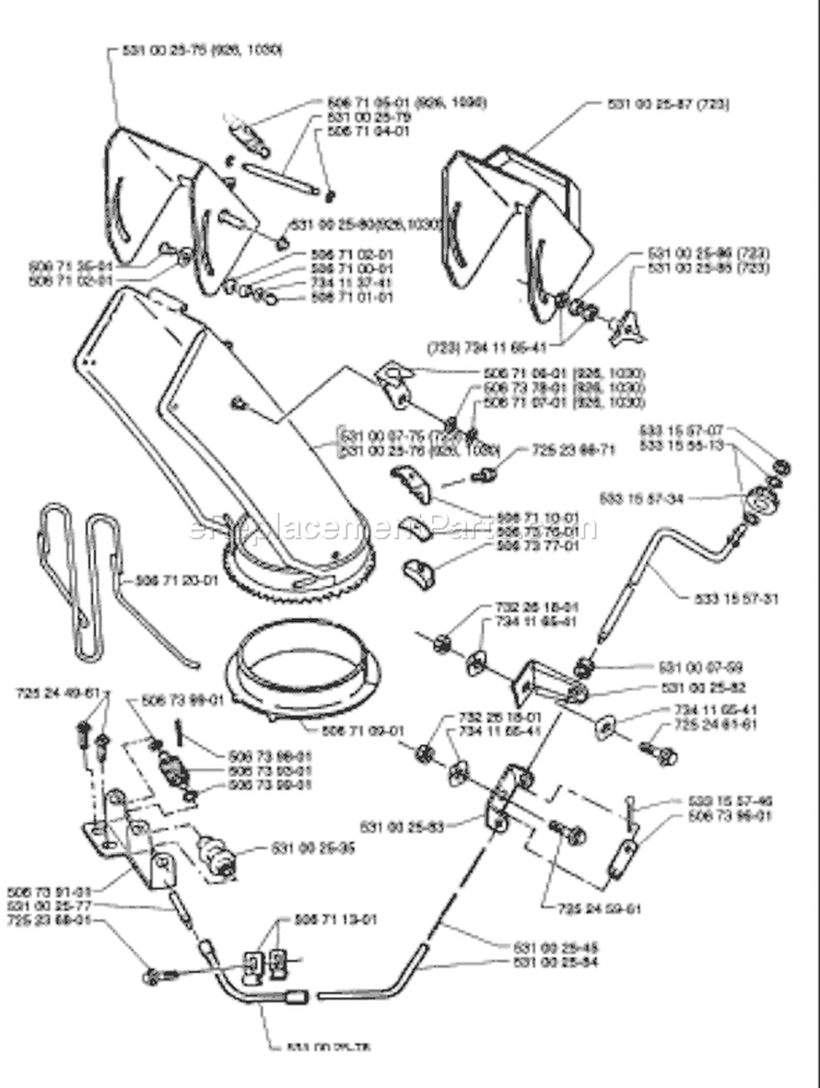 Page I Diagram and Parts List for ST926 ST 926 1996-12 Husqvarna Snow Blower
