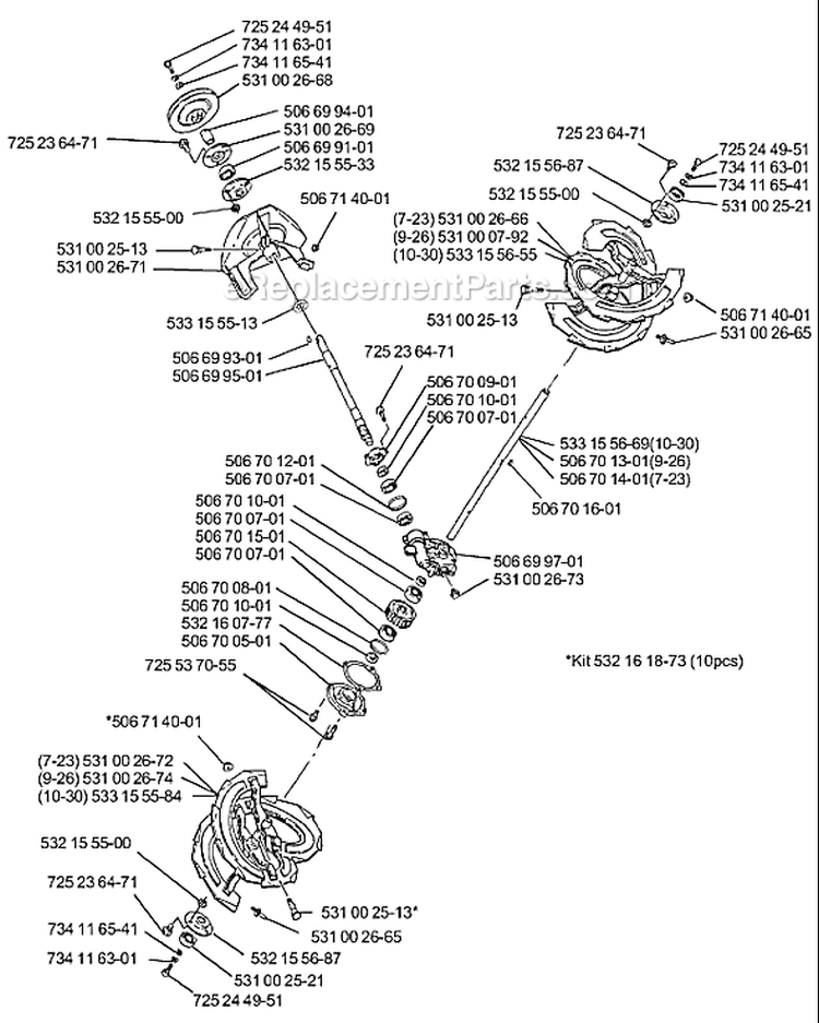 Page A Diagram and Parts List for ST926 ST 926 1999-10 Husqvarna Snow Blower