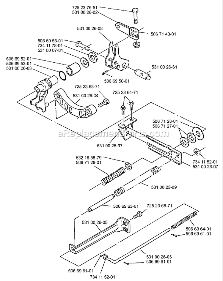 Page G Diagram and Parts List for ST926 ST 926 1999-10 Husqvarna Snow Blower