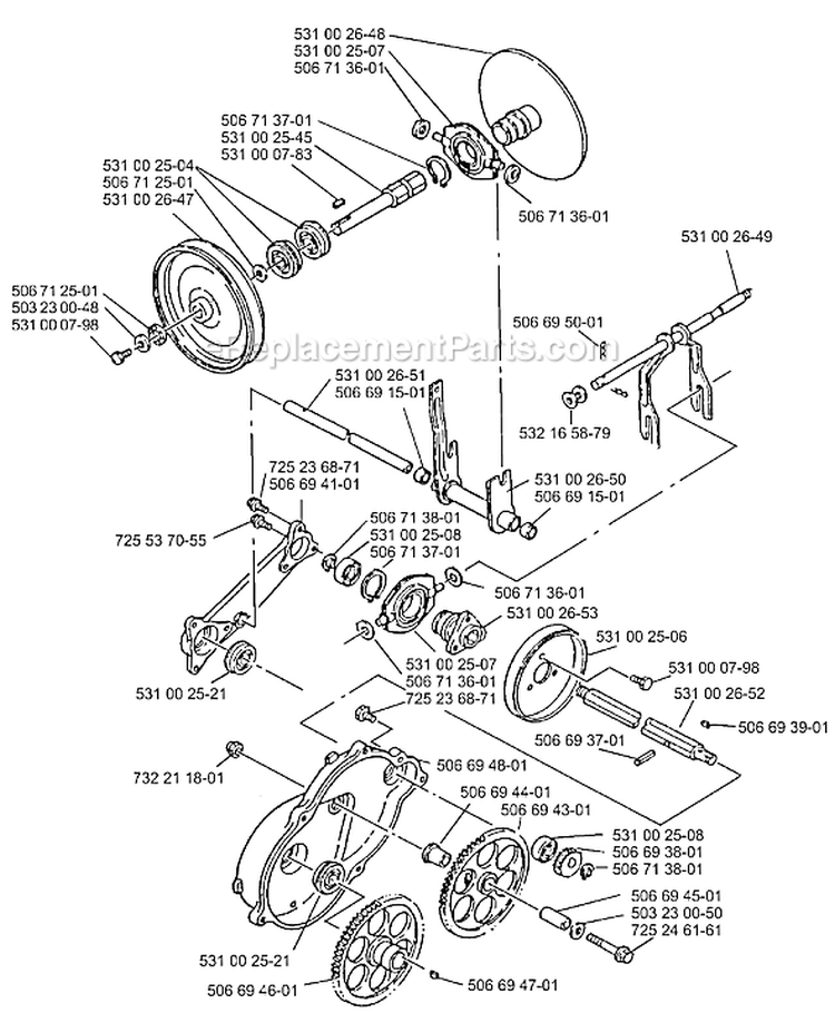 Page H Diagram and Parts List for ST926 ST 926 1999-10 Husqvarna Snow Blower