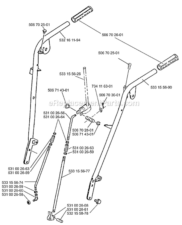 Page I Diagram and Parts List for ST926 ST 926 1999-10 Husqvarna Snow Blower