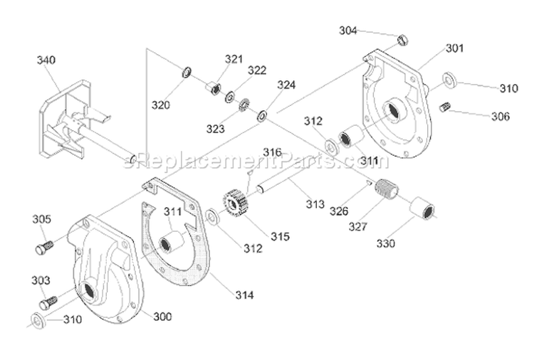 Page L Diagram and Parts List for ST927E ST 927 E 1996-01 Husqvarna Snow Blower