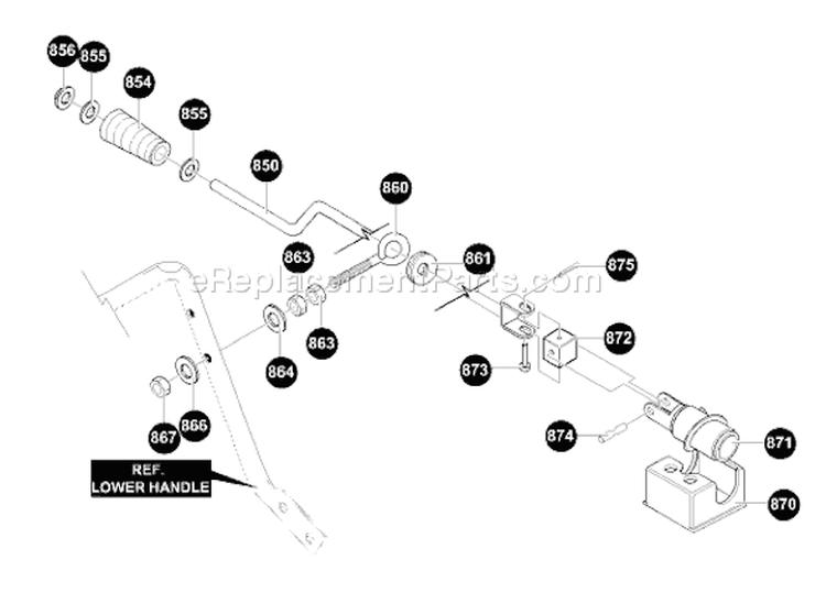 Page B Diagram and Parts List for ST927E ST 927 E 1996-01 Husqvarna Snow Blower