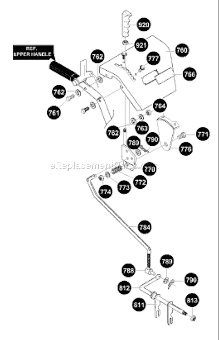 Page C Diagram and Parts List for ST927E ST 927 E 1996-01 Husqvarna Snow Blower