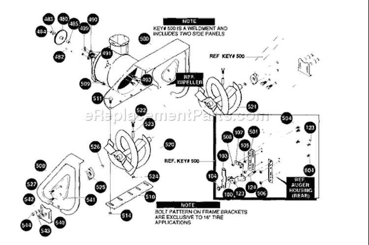 Page A Diagram and Parts List for ST927E ST 927 E 1997-11 Husqvarna Snow Blower