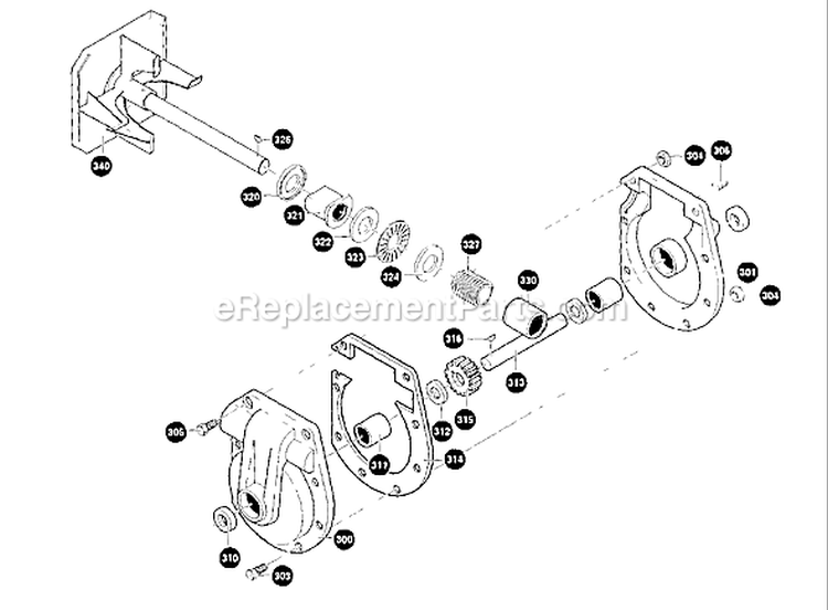 Page L Diagram and Parts List for ST927E ST 927 E 1997-11 Husqvarna Snow Blower