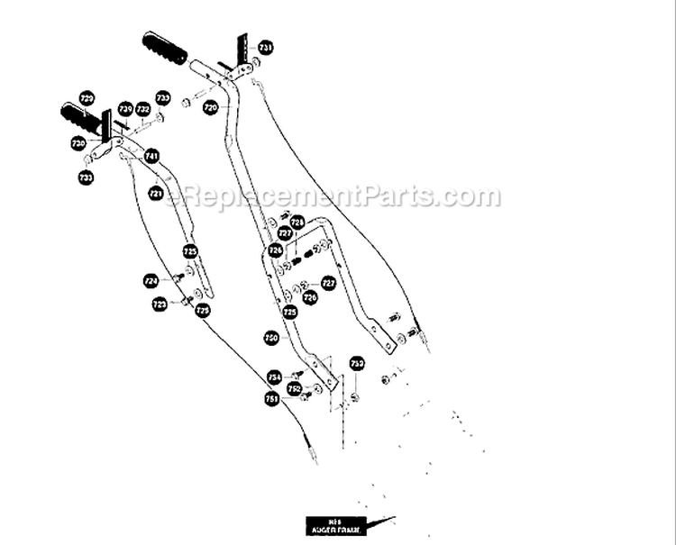 Page M Diagram and Parts List for ST927E ST 927 E 1997-11 Husqvarna Snow Blower