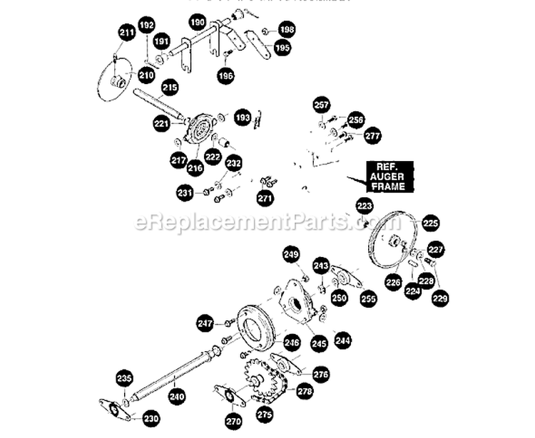 Page G Diagram and Parts List for ST927E ST 927 E 1997-11 Husqvarna Snow Blower