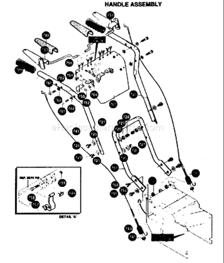Page J Diagram and Parts List for ST927E ST 927 E 1998-01 Husqvarna Snow Blower