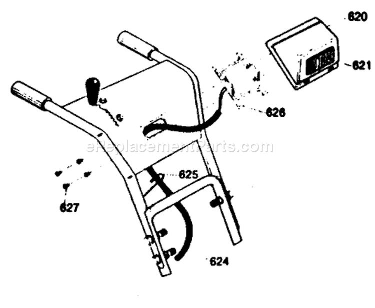 Page L Diagram and Parts List for ST927E ST 927 E 1998-01 Husqvarna Snow Blower