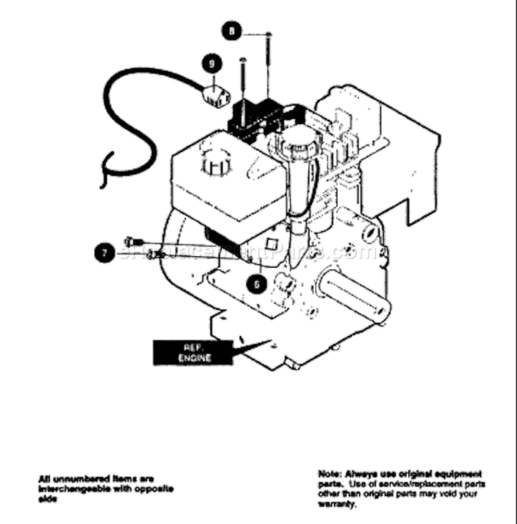 Page F Diagram and Parts List for ST927E ST 927 E 1998-01 Husqvarna Snow Blower