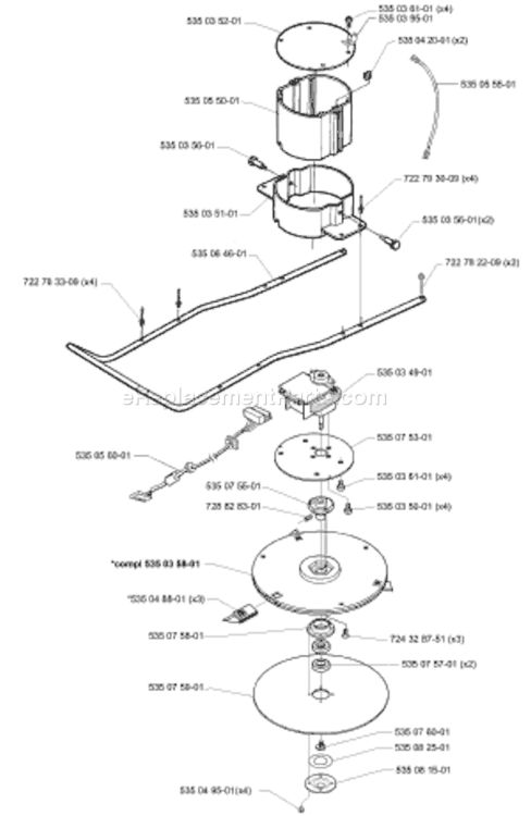 Page E Diagram and Parts List for SOLAR 1999-02 Husqvarna Lawn Mower