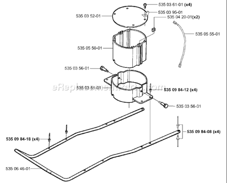 Page G Diagram and Parts List for SOLAR  Husqvarna Lawn Mower