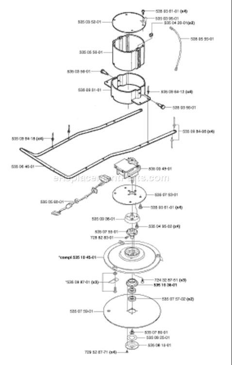 Page F Diagram and Parts List for SOLAR 2002-02 Husqvarna Lawn Mower