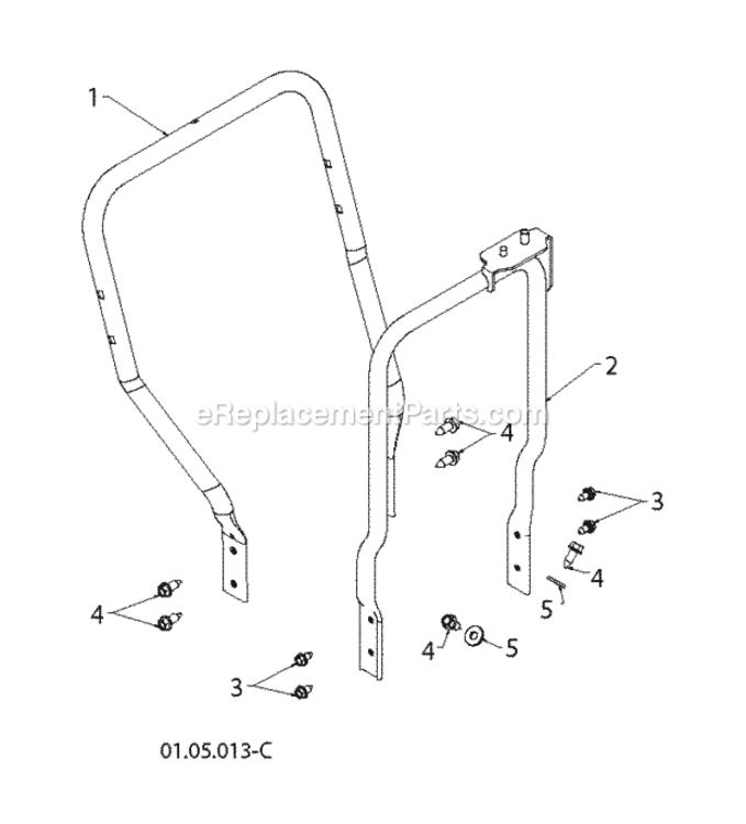Handle_Controls_E Diagram and Parts List for ST 2012-08 Husqvarna Snow Blower