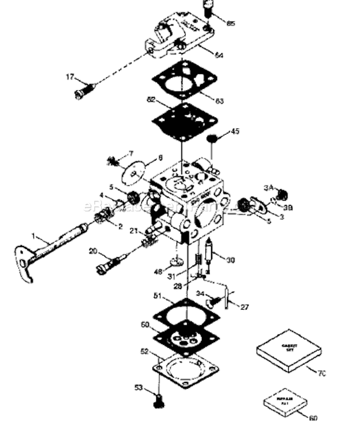 Page M Diagram and Parts List for TEC 1997-04 Husqvarna Engine