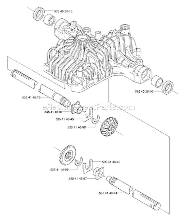 Page A Diagram and Parts List for K66 Tuff Torq K 66 Transmission 2002-06 Husqvarna Engine
