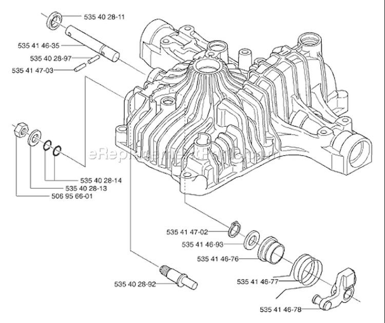 Page C Diagram and Parts List for K66 Tuff Torq K 66 Transmission 2002-06 Husqvarna Engine