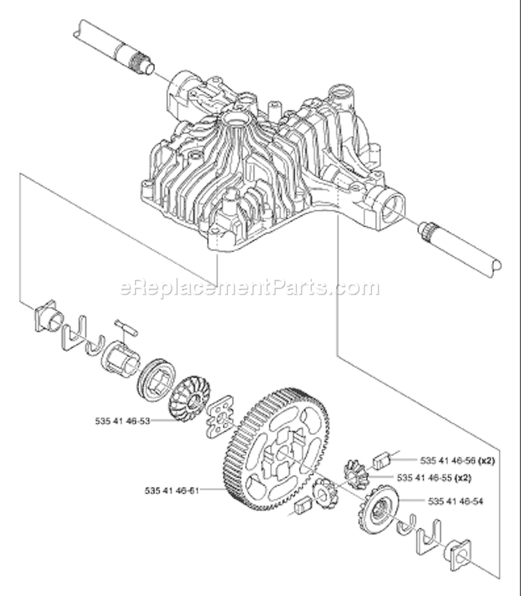 Page G Diagram and Parts List for K66 Tuff Torq K 66 Transmission 2002-06 Husqvarna Engine