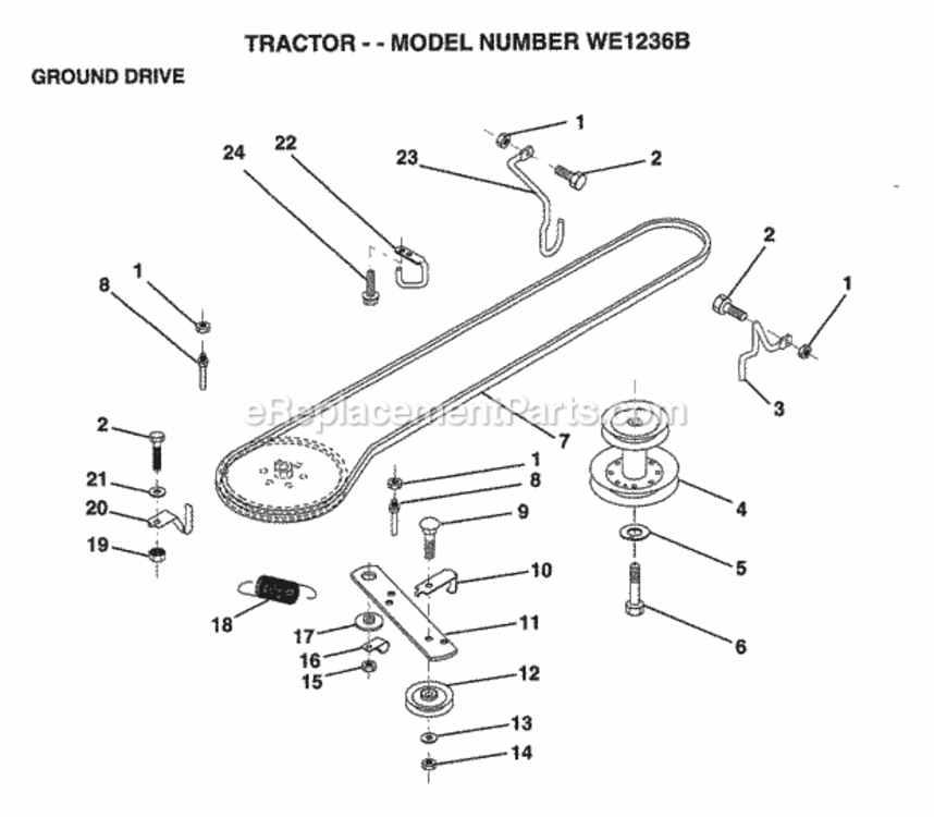 Page I Diagram and Parts List for WE1236B 1994 Husqvarna Lawn Tractor